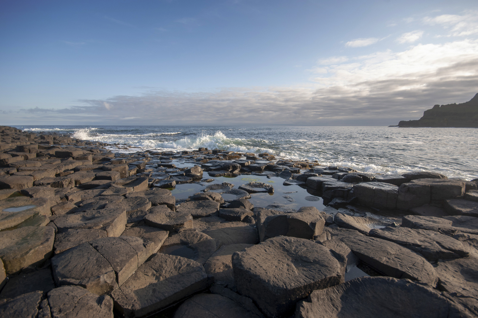 Breaking Wave over Giant's Causeway