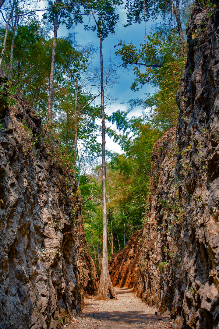 Breakthrough cutting the hill 