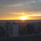 breathtaking sunset at santa monica beach