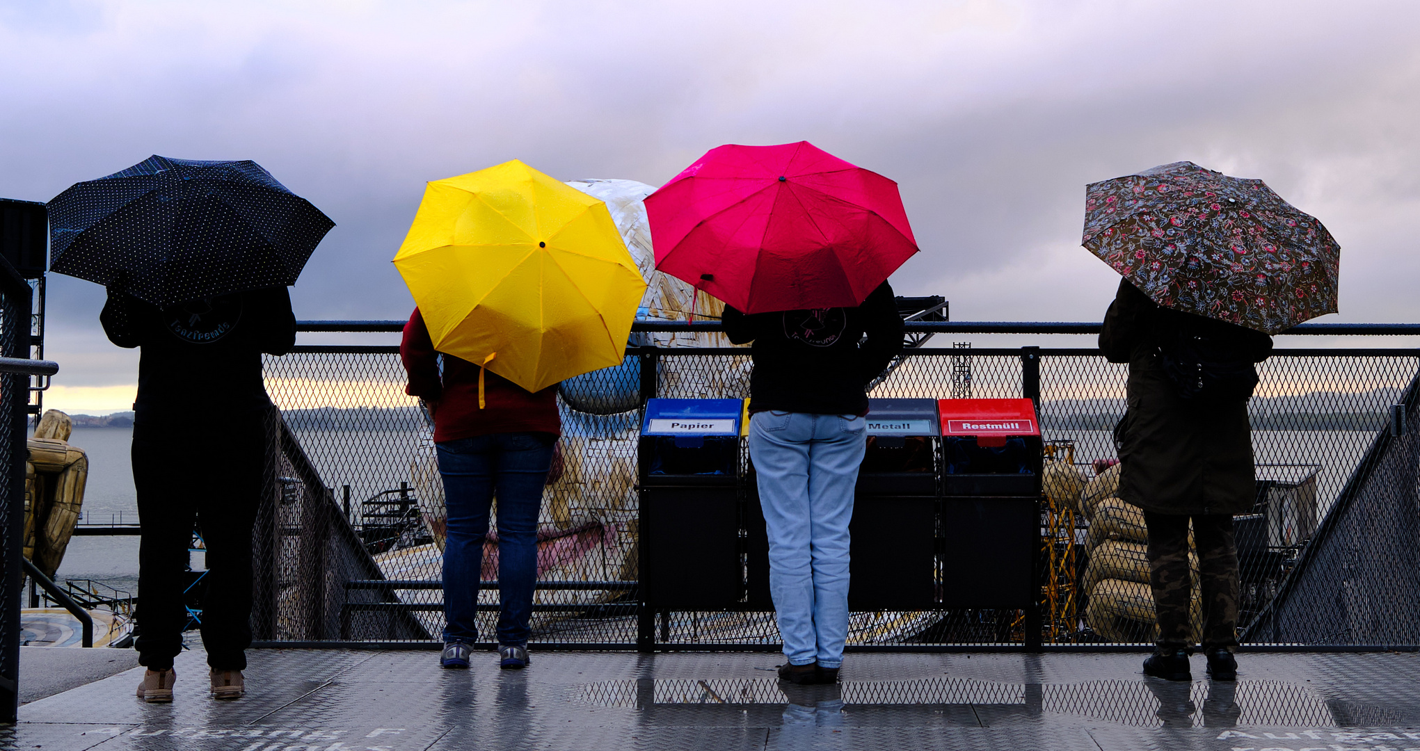 Bregenzer Seebühne bei Regen