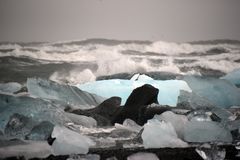 Breiðamerkursandur Eisberge am Strand