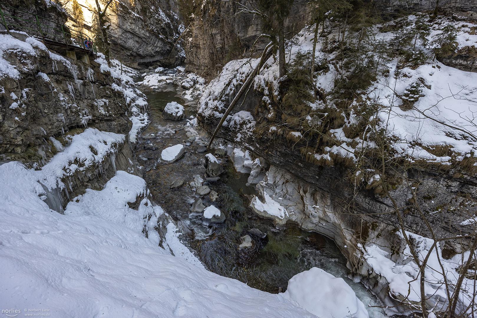 Breitachklamm mit Schnee