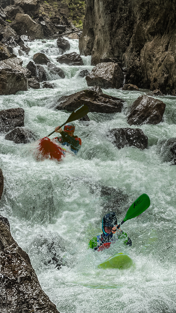 Breitachklamm-Paddler