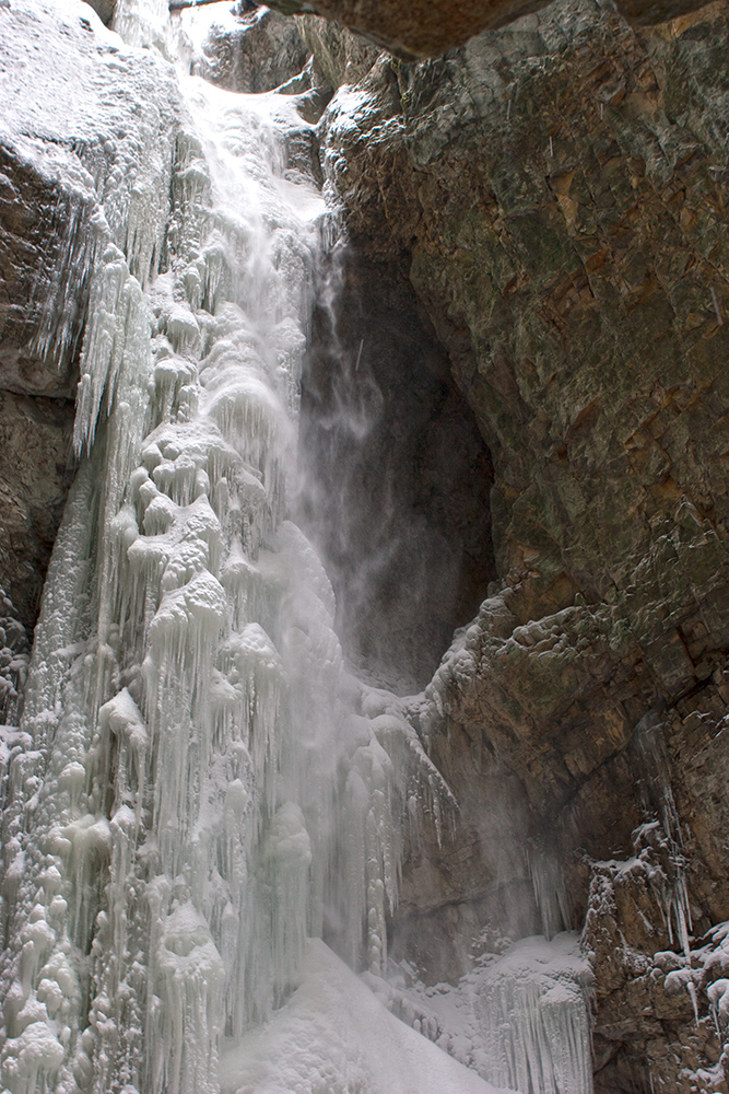 Breitachklamm, vereister Wasserfall