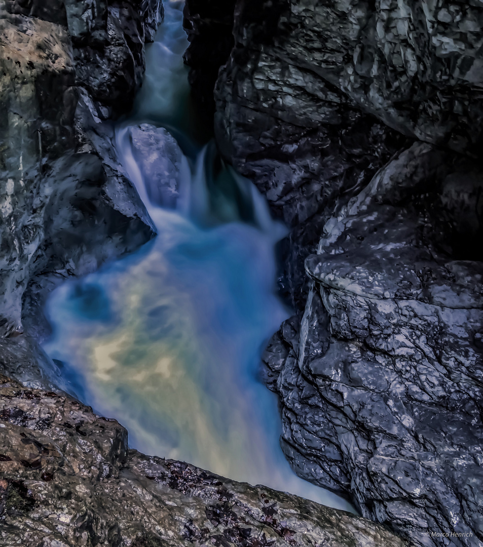 Breitachklamm Wasserfall Langzeitbelichtung