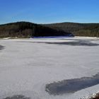 Breitenbachtalsperre mit Eis und Schnee 1