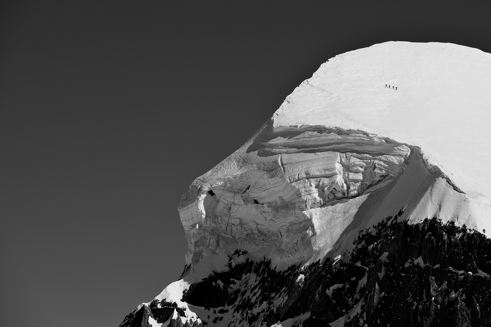 Breithorn with Ants B&W