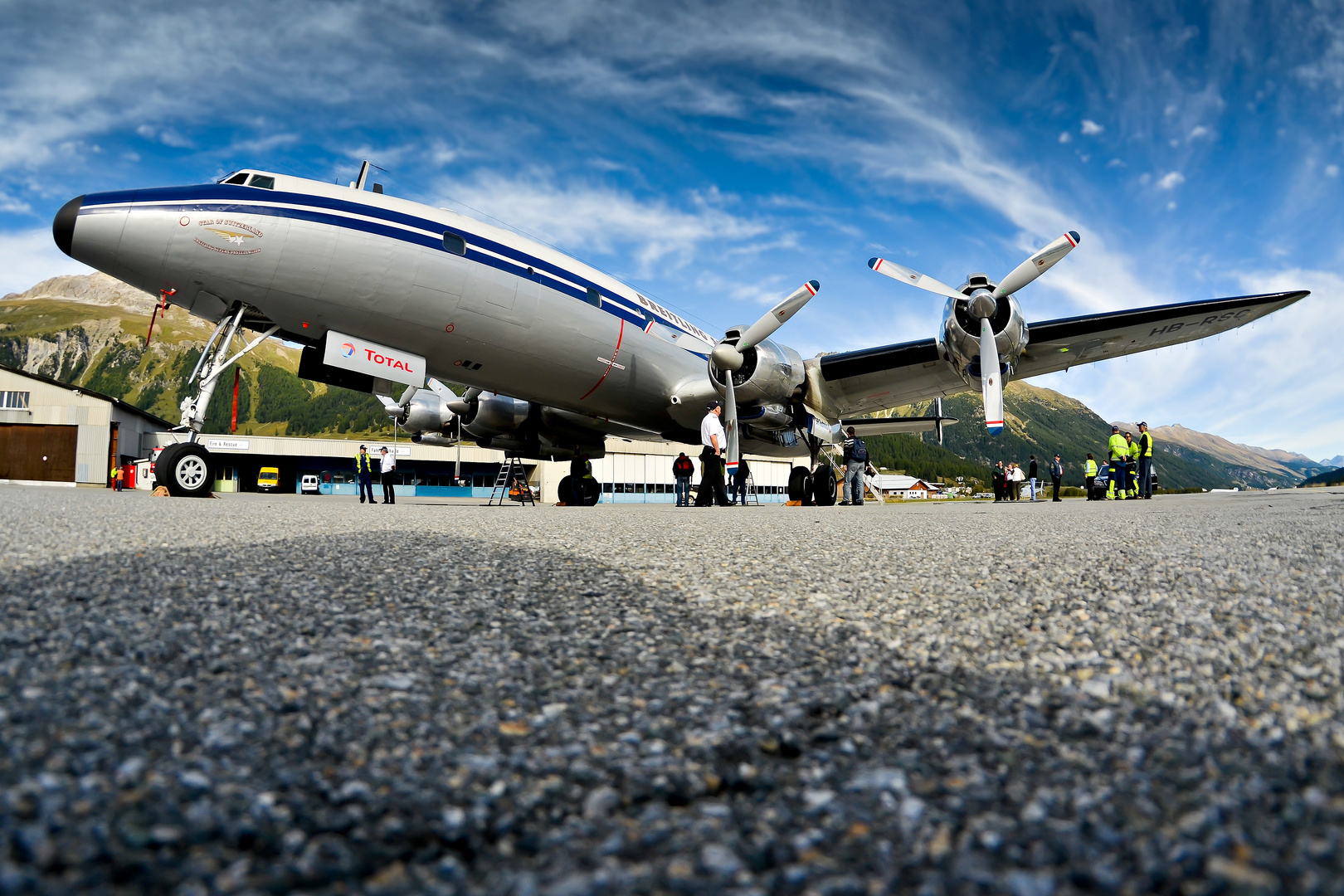 Breitling Super Constellation @ Engadin Airport