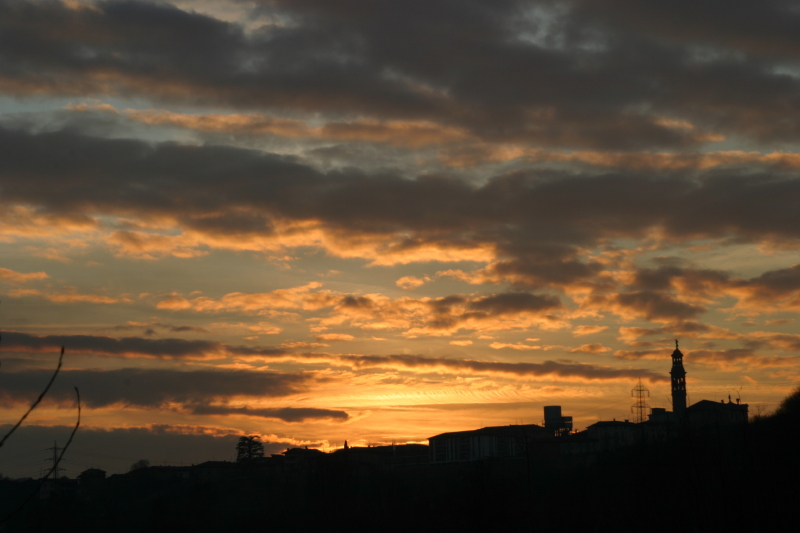 Brembate Sopra al tramonto