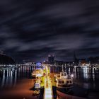 Bremen an der Weser bei Nacht