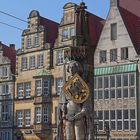 Bremen. Der Roland auf dem Marktplatz in Bremen