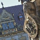 Bremen. Der Roland auf dem Marktplatz in Bremen