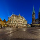 Bremen - Rathaus mit Roland, Unser Lieben Frauen und St. Petri Dom