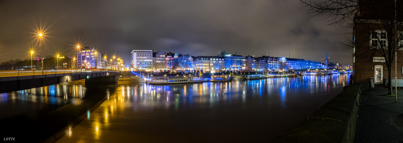 Bremen Schlachte zur Weihnachtszeit