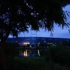 Bremen: Werderstadion bei Nacht...