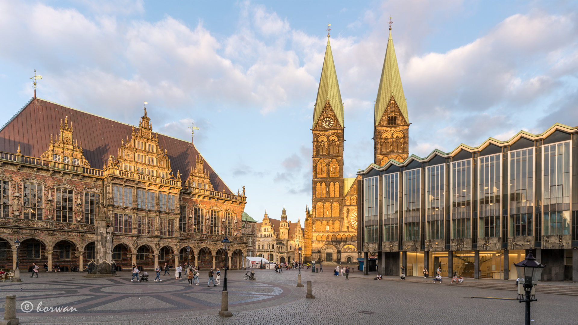 Bremer Markplatz, Rathaus, Dom und Bremische Bürgerschaft