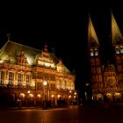 Bremer Rathaus bei Nacht