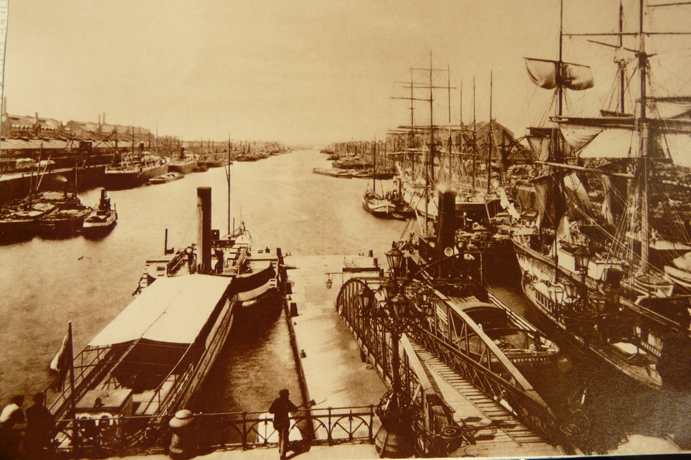 Bremer Überseehafen Photo von Anno 1880