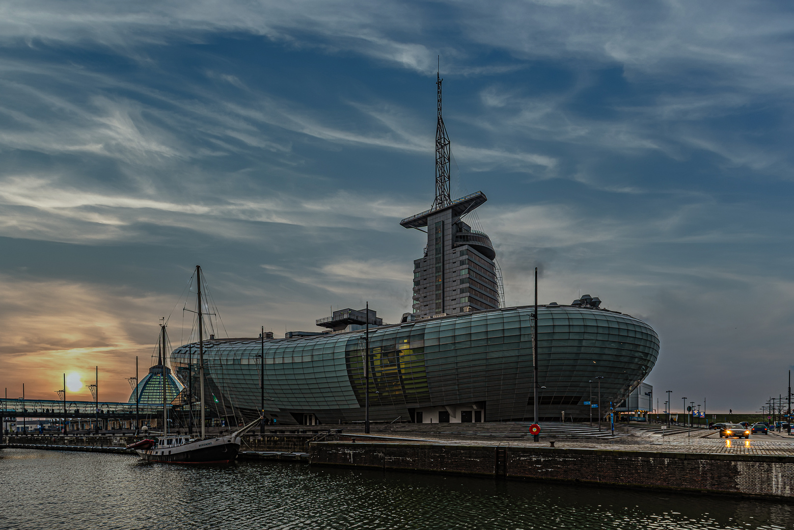 Bremerhafen Sonnenuntergang 30.12.2016