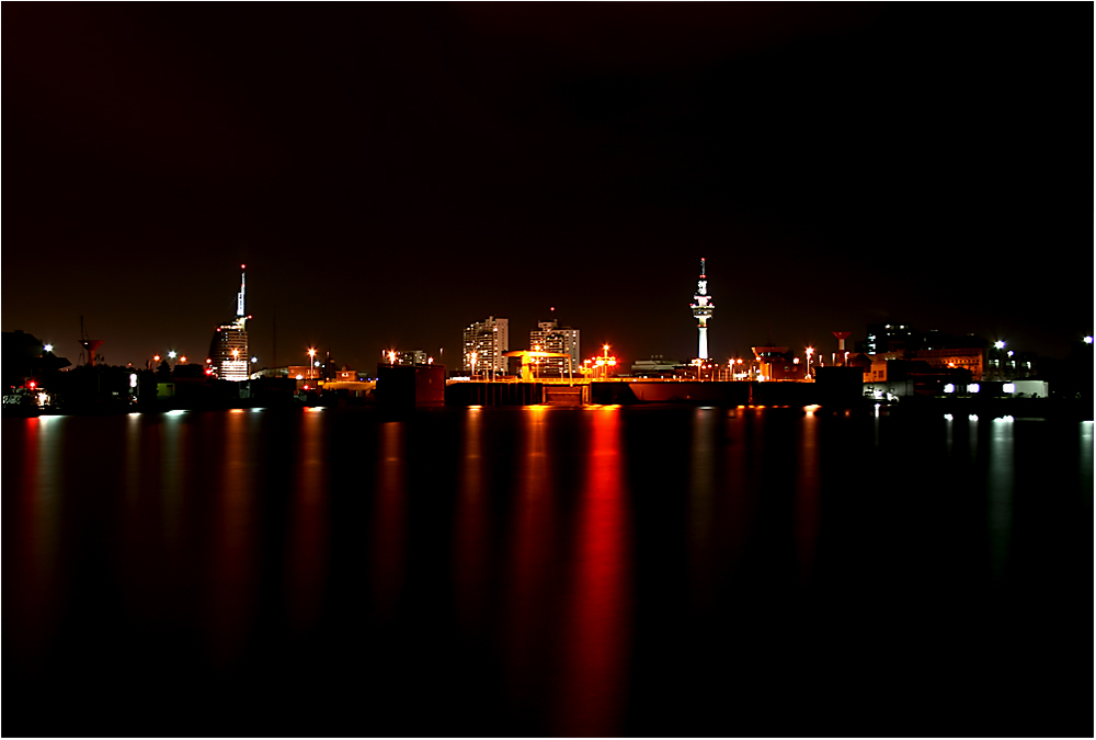 Bremerhaven bei Nacht