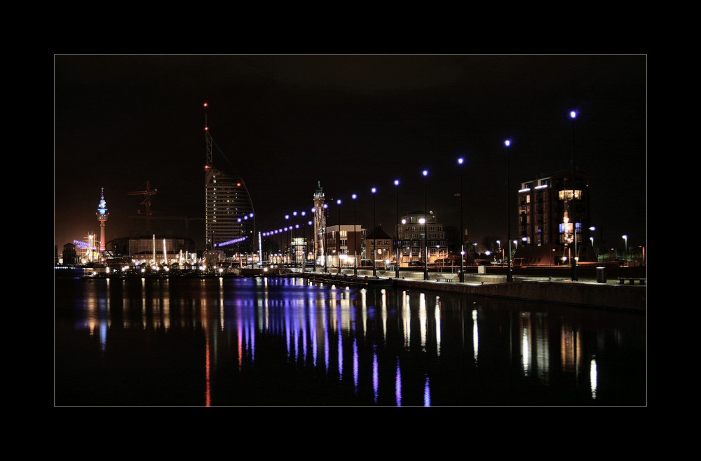 Bremerhaven bei Nacht