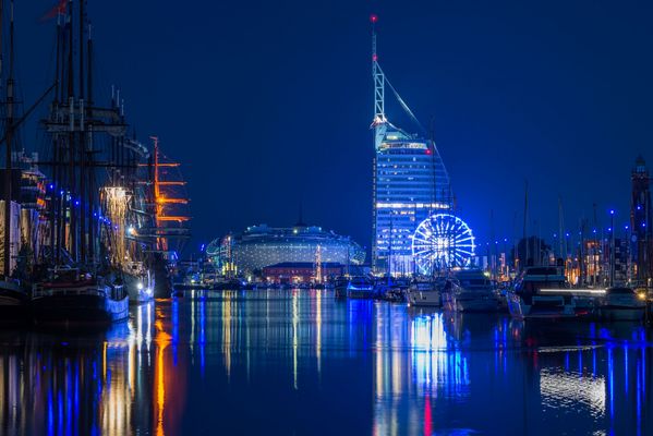 Bremerhaven bei Nacht