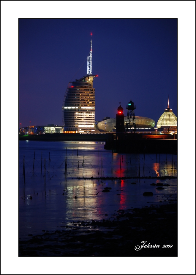 Bremerhaven bei Nacht