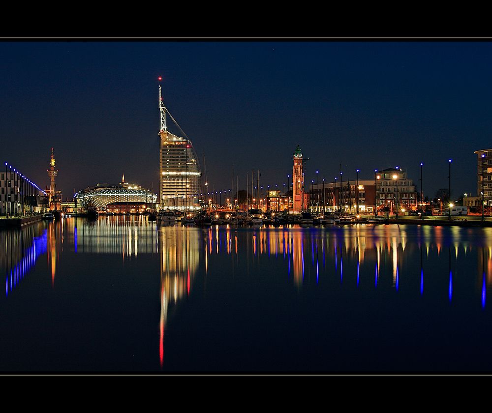 Bremerhaven bei Nacht