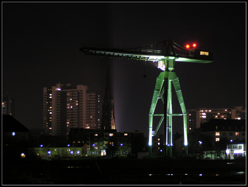 Bremerhaven bei Nacht