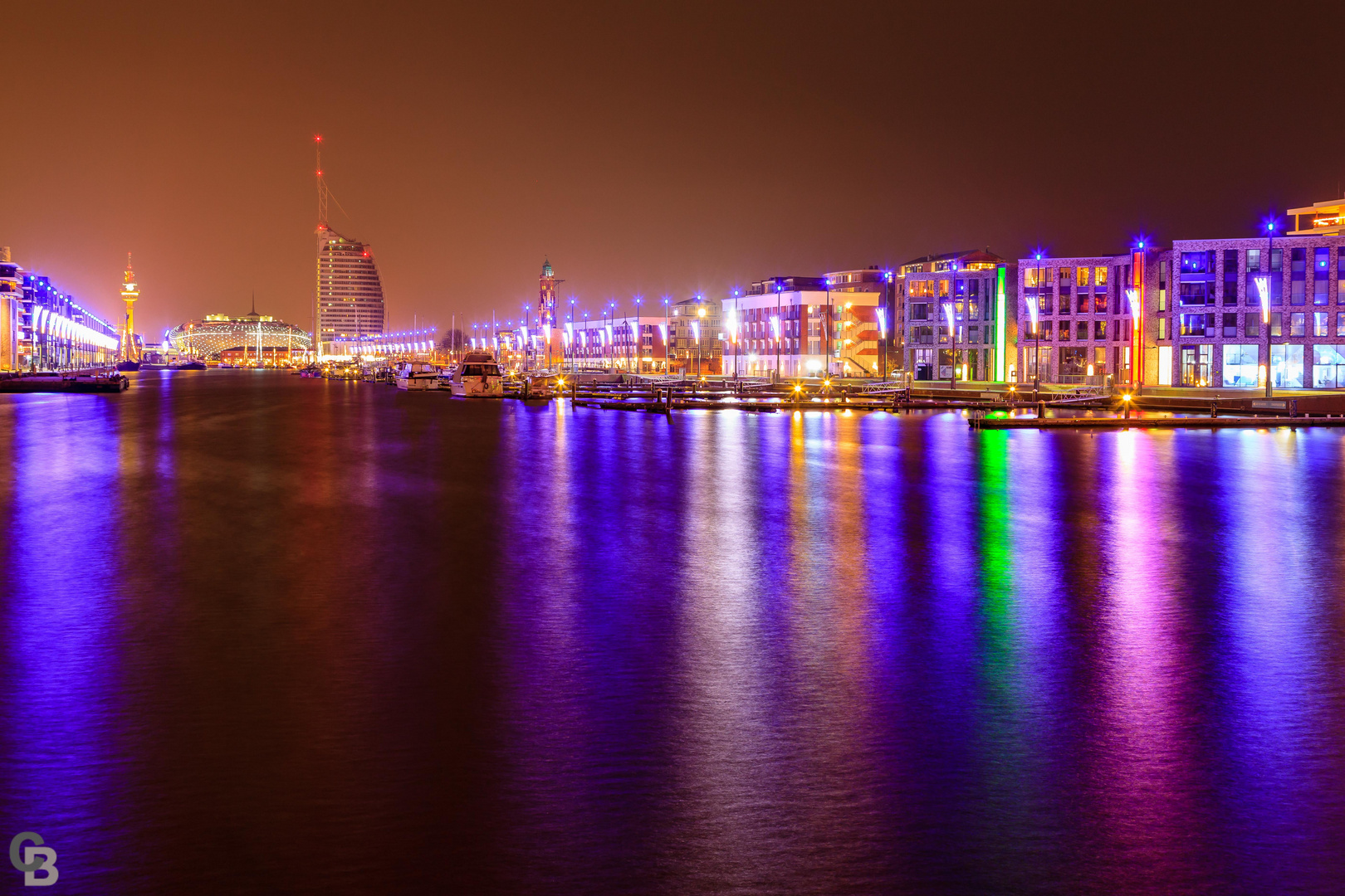 Bremerhaven bei Nacht die 1.