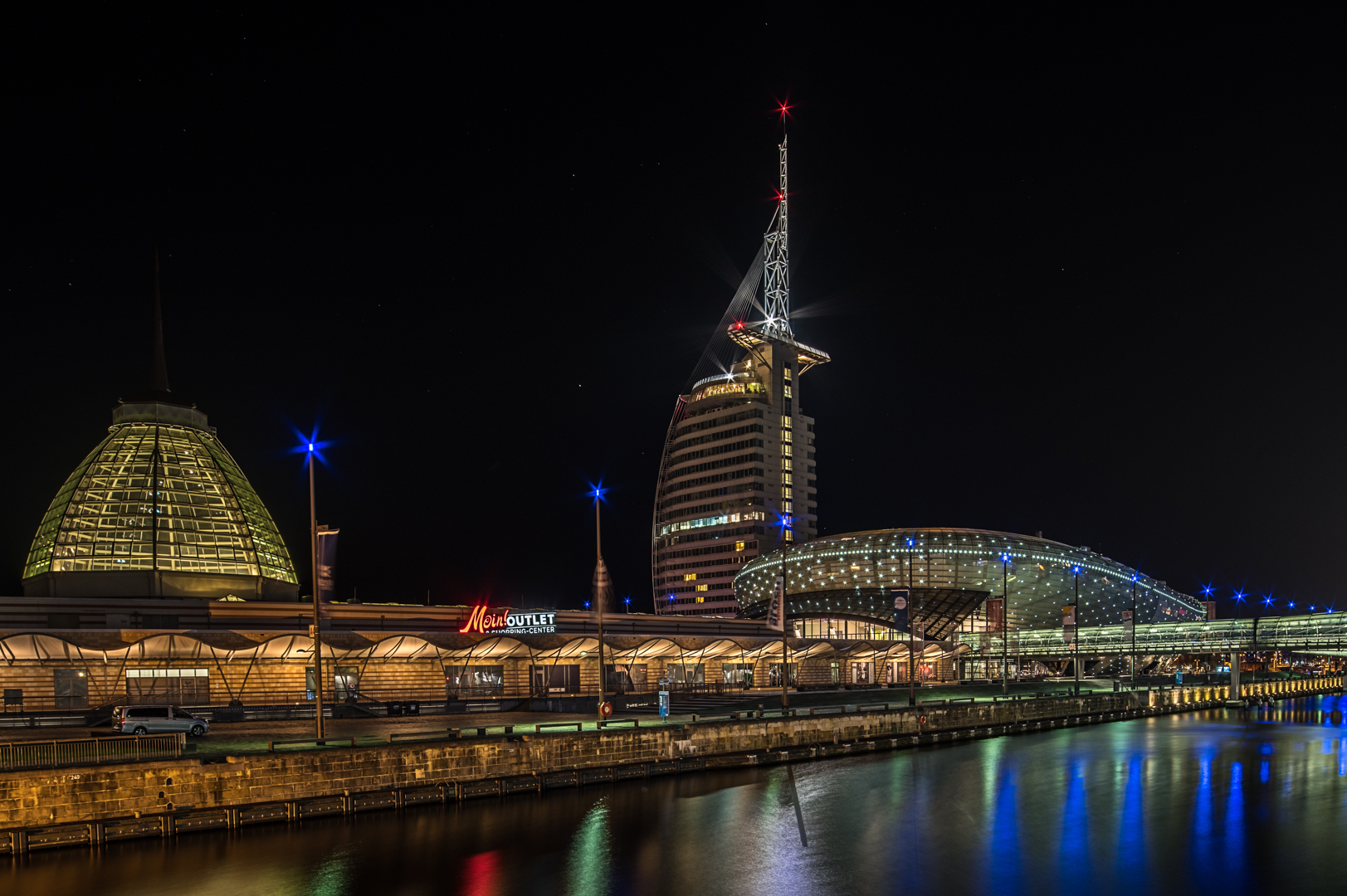 Bremerhaven bei Nacht