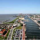 Bremerhaven , Blick vom SAIL City Richtung Norden