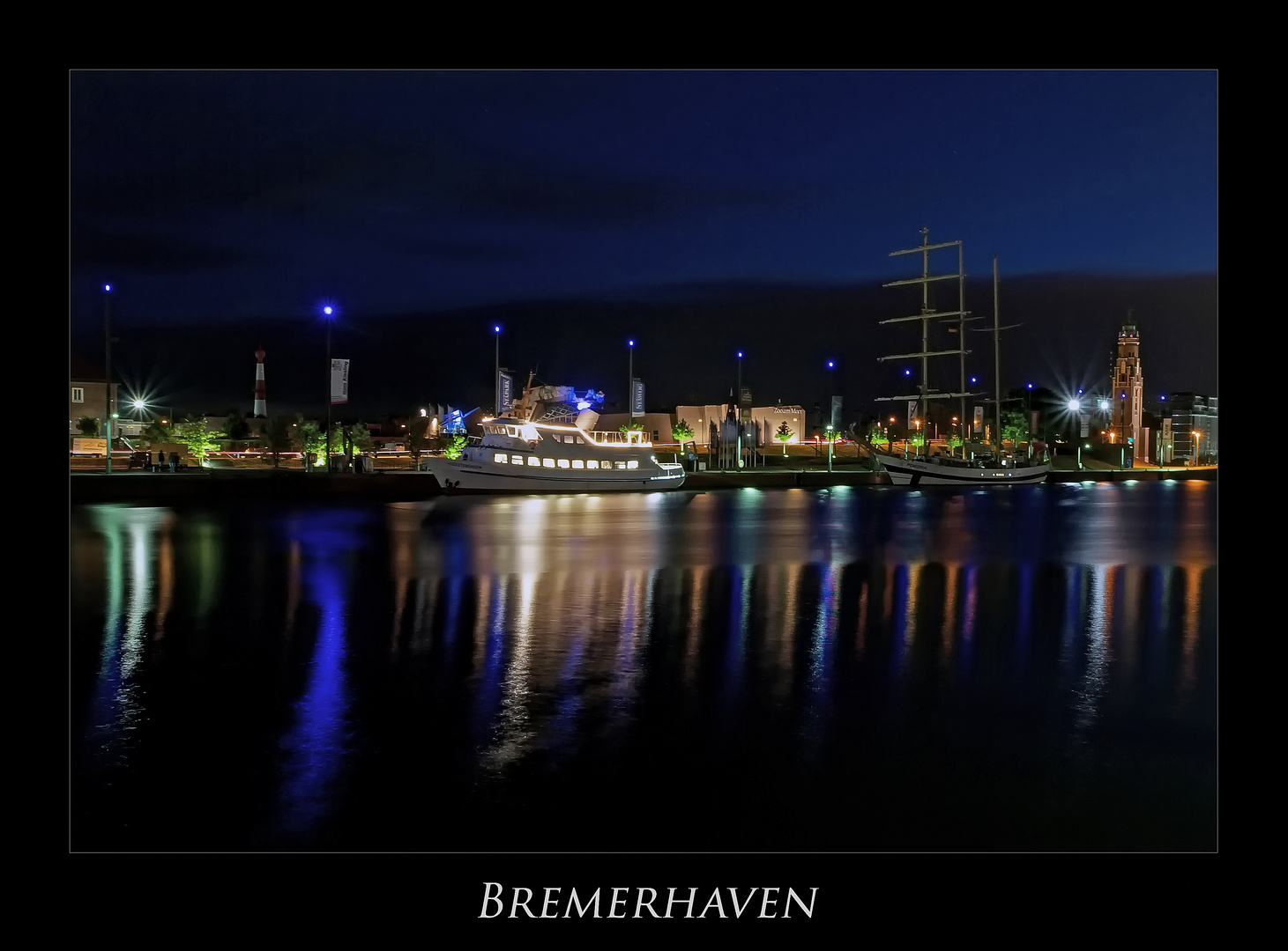 Bremerhaven " Hafenwelten bei Nacht********..."
