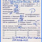 Bremszettel aus alten Zeiten zu P 5033