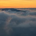 Brendnebel Sonnenuntergang