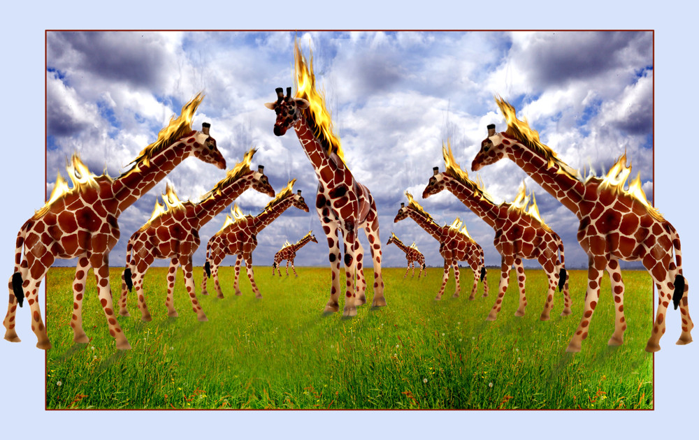 brennede Giraffen  Hommage Dali`