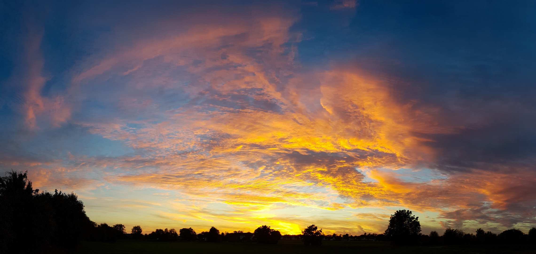 Brennende Abendsonne