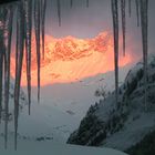 Brennende Berge morgens um 7.00 Uhr