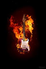 Brennende Gitarre