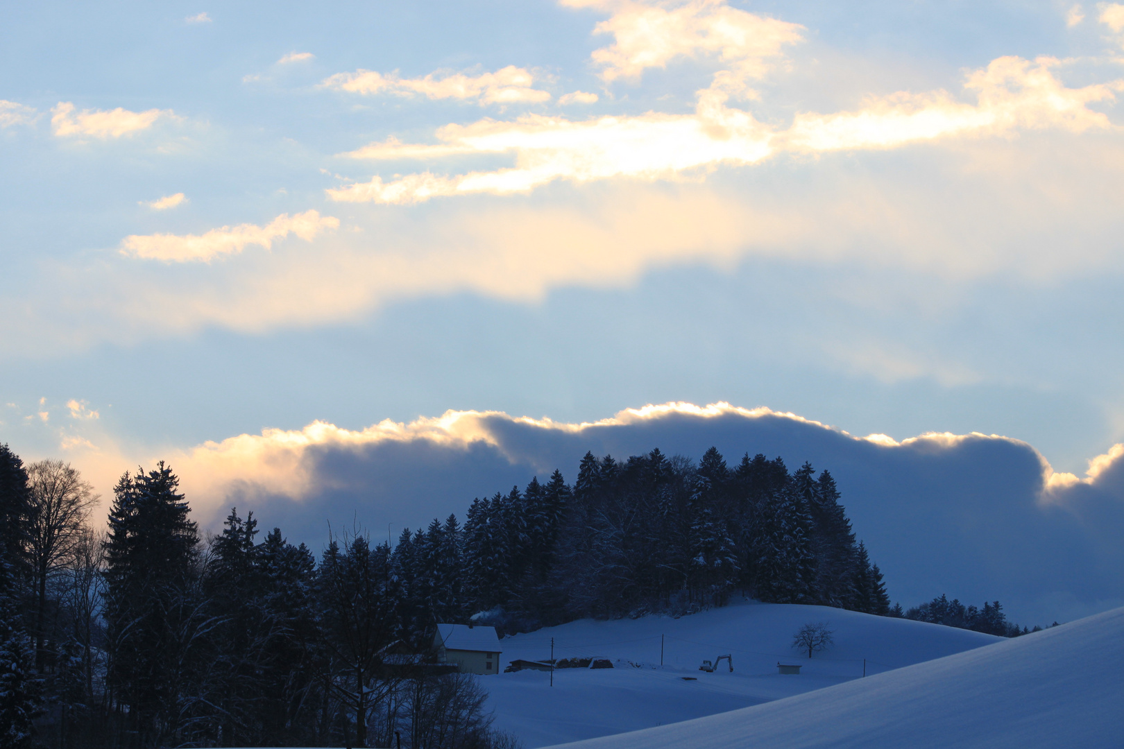 brennende Wolkengruppe