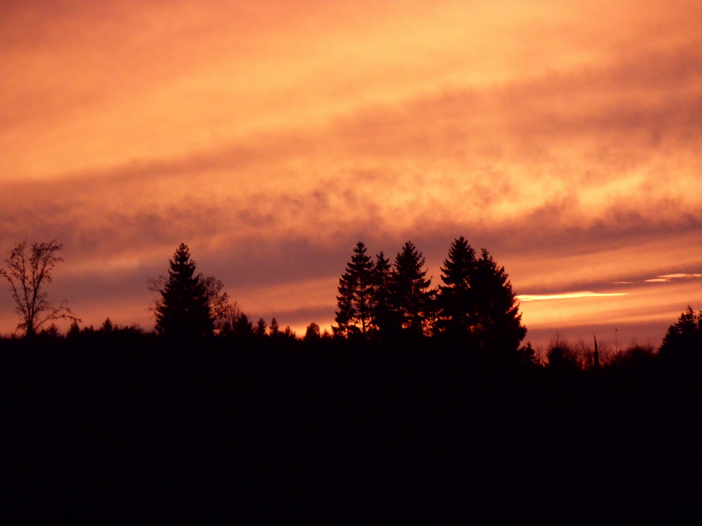 Brennender Abendhimmel