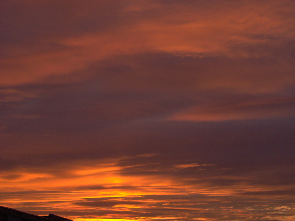 "brennender" Blick aus dem Fenster