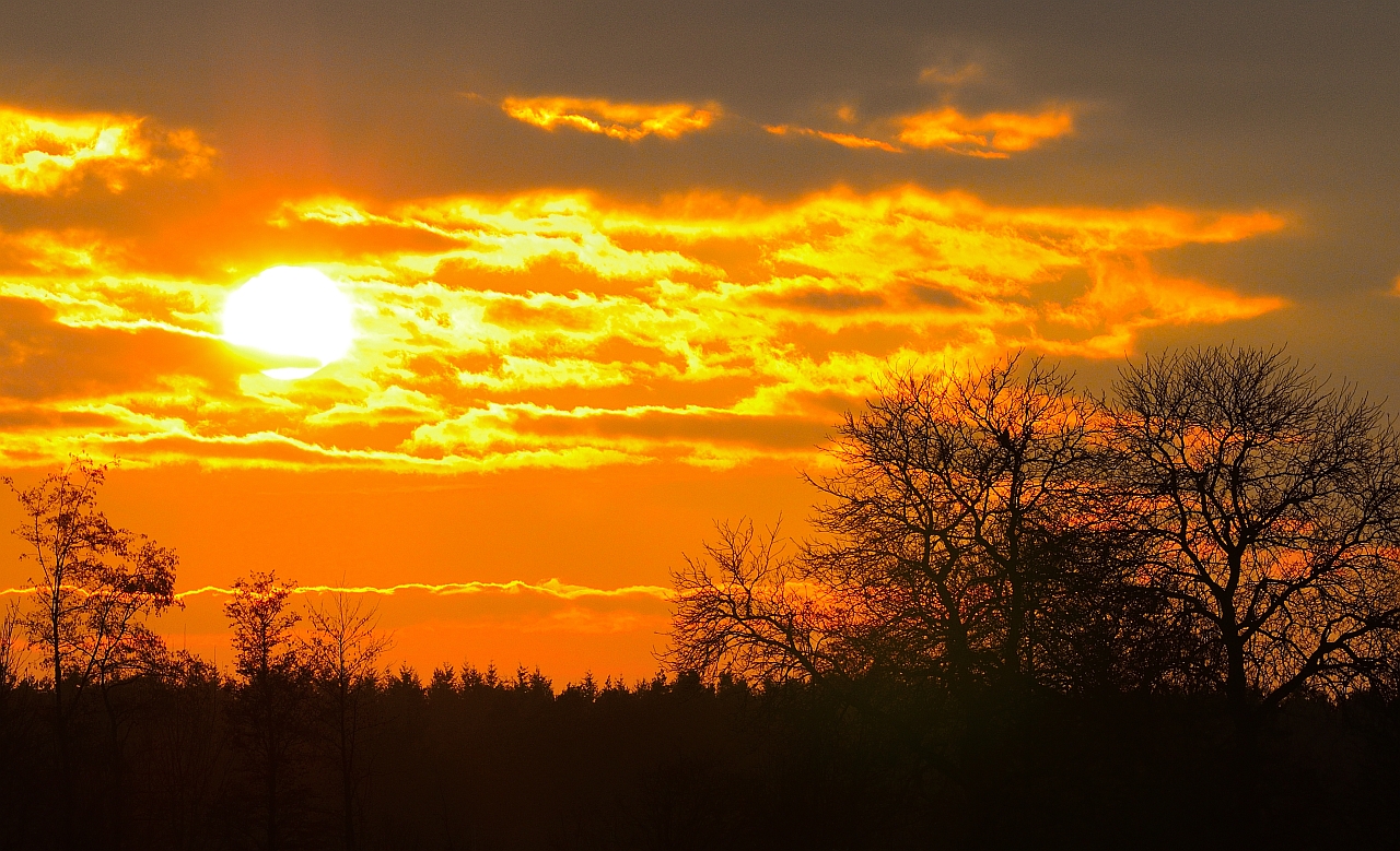 Brennender Himmel,   Burning sky, Cielo ardiente