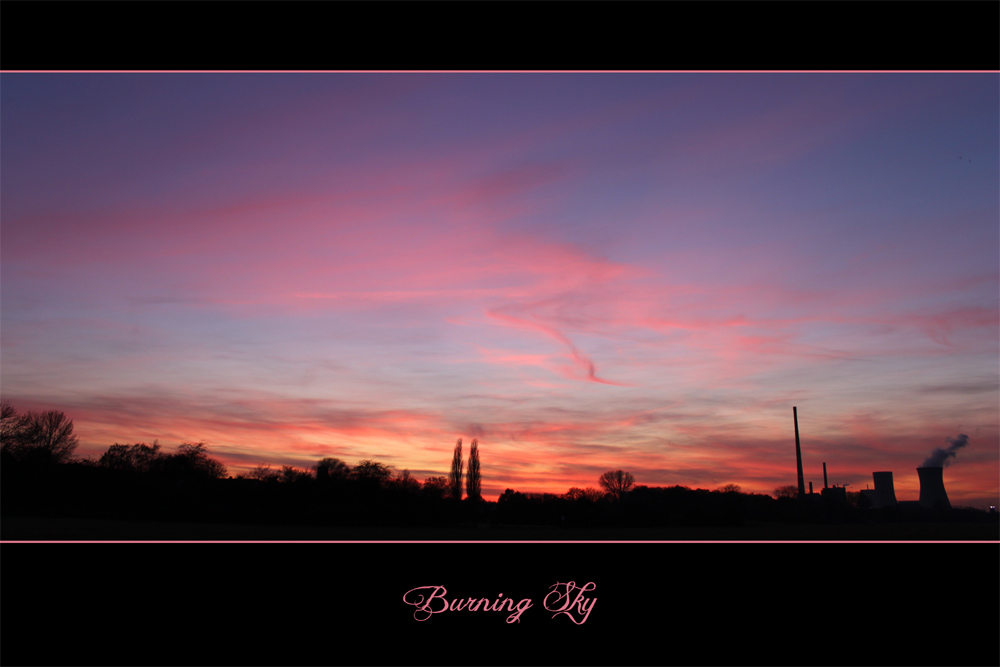 Brennender Himmel - Sonnenuntergang in Lünen - Aufnahme 1