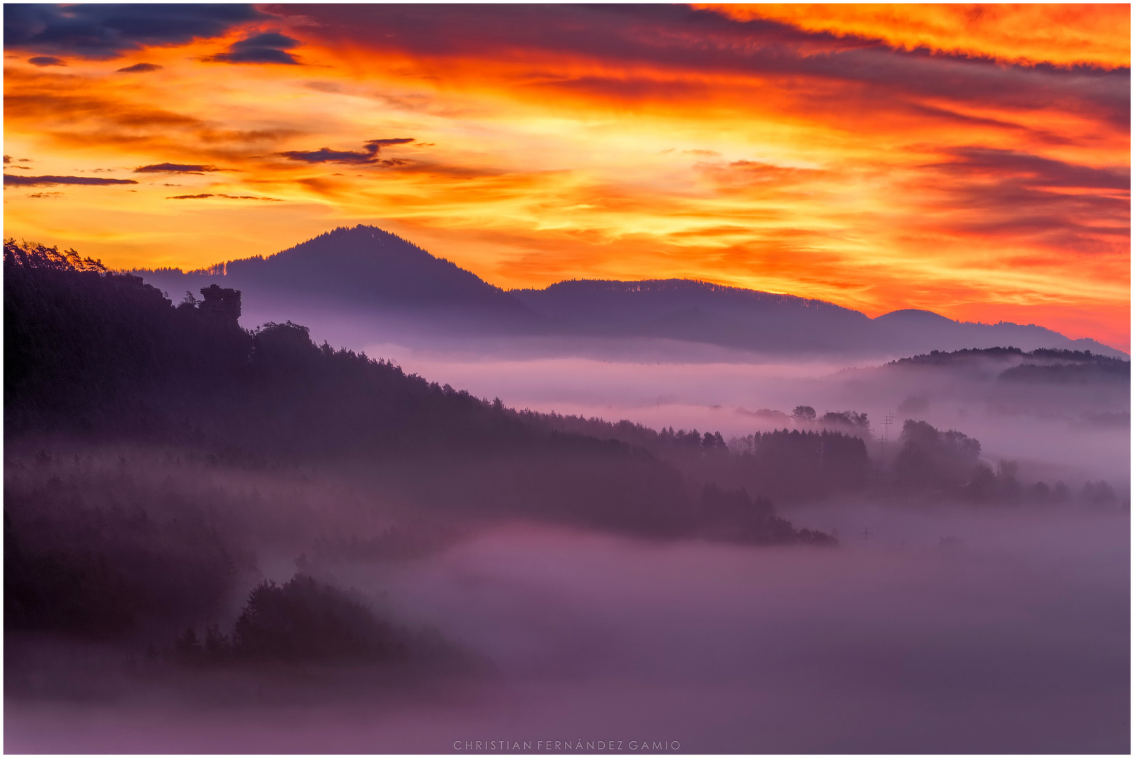 Brennender Himmel über dem Wasgau