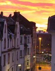 "brennender" Himmel über Frankfurt 3