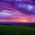 Brennender Himmel vor einem Gewitter