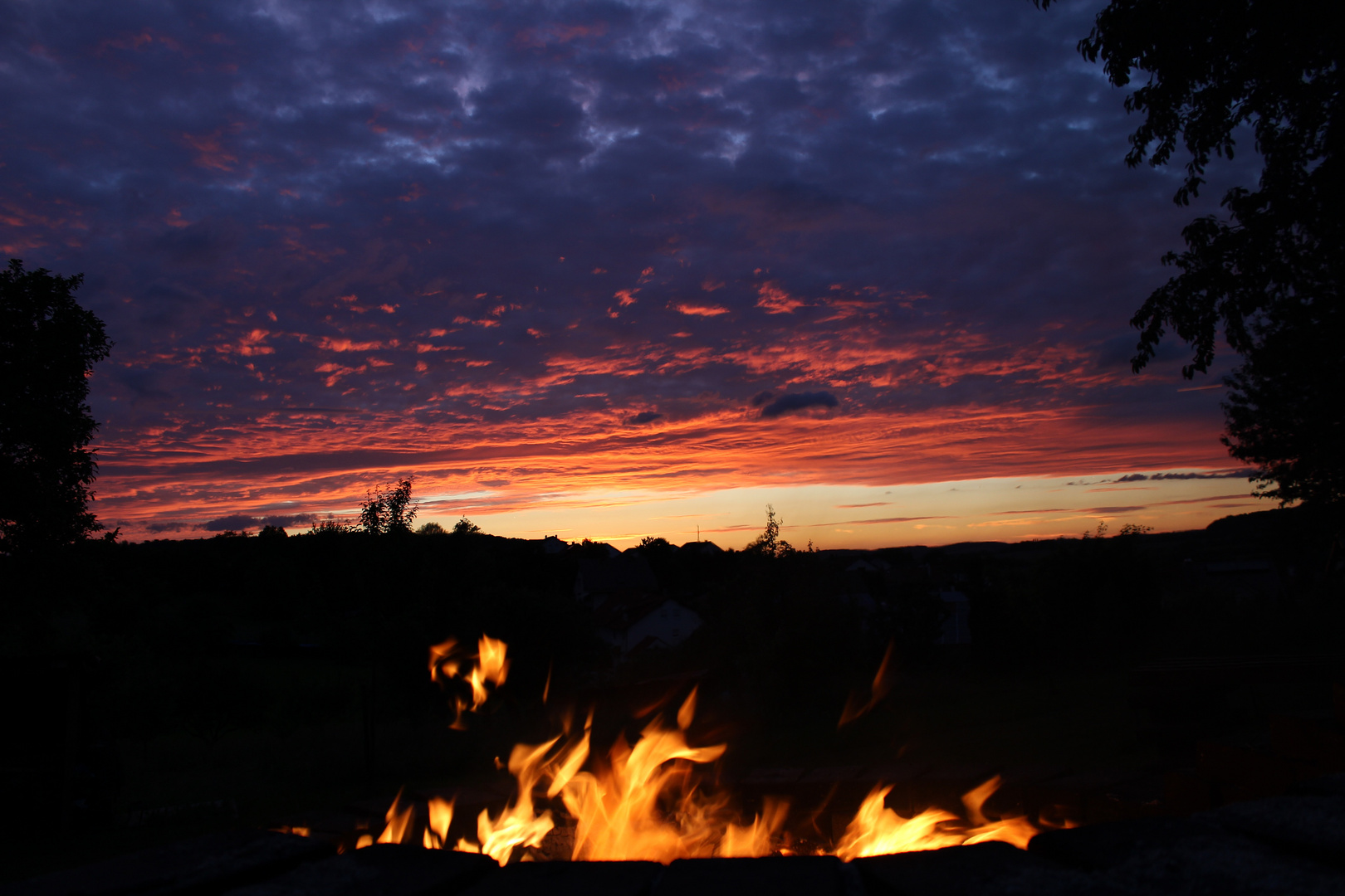 Brennender Sonnenuntergang