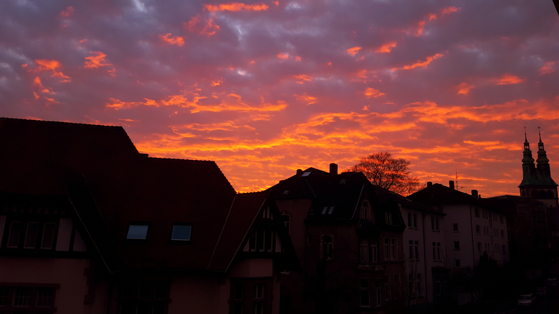 Brennender Sonnenuntergang