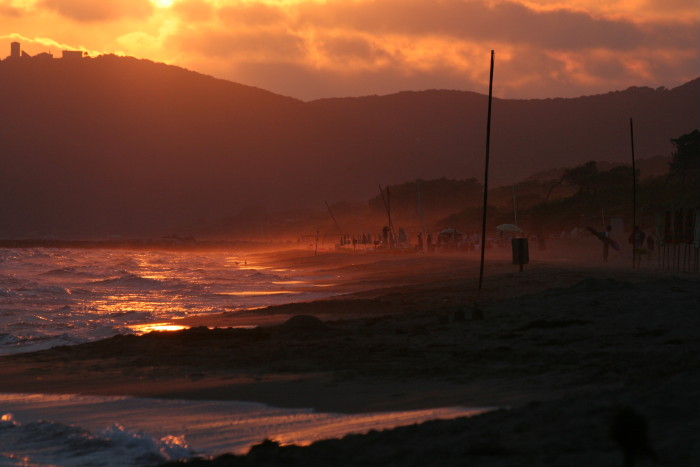 brennender strand